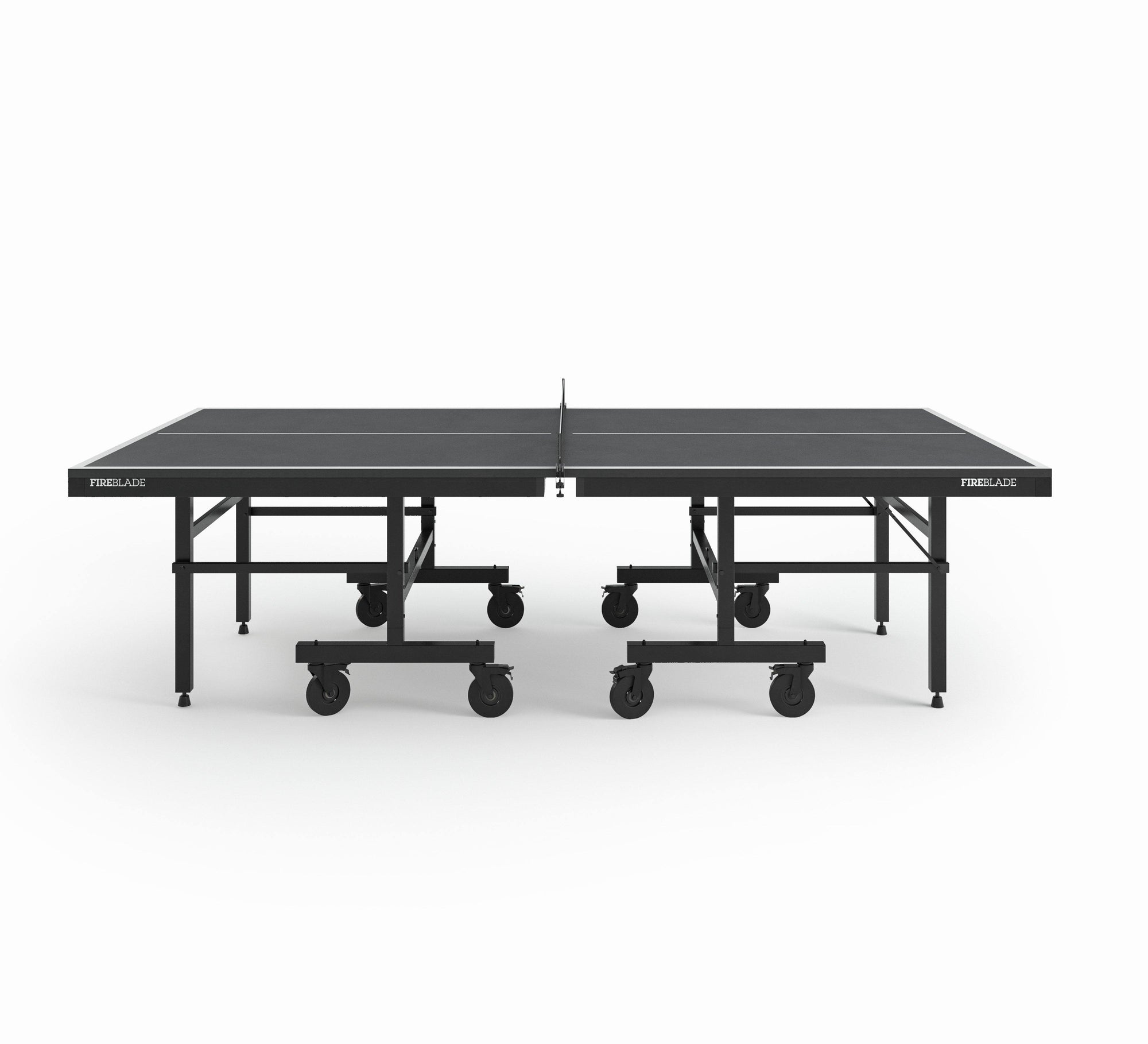 indoor black table tennis table